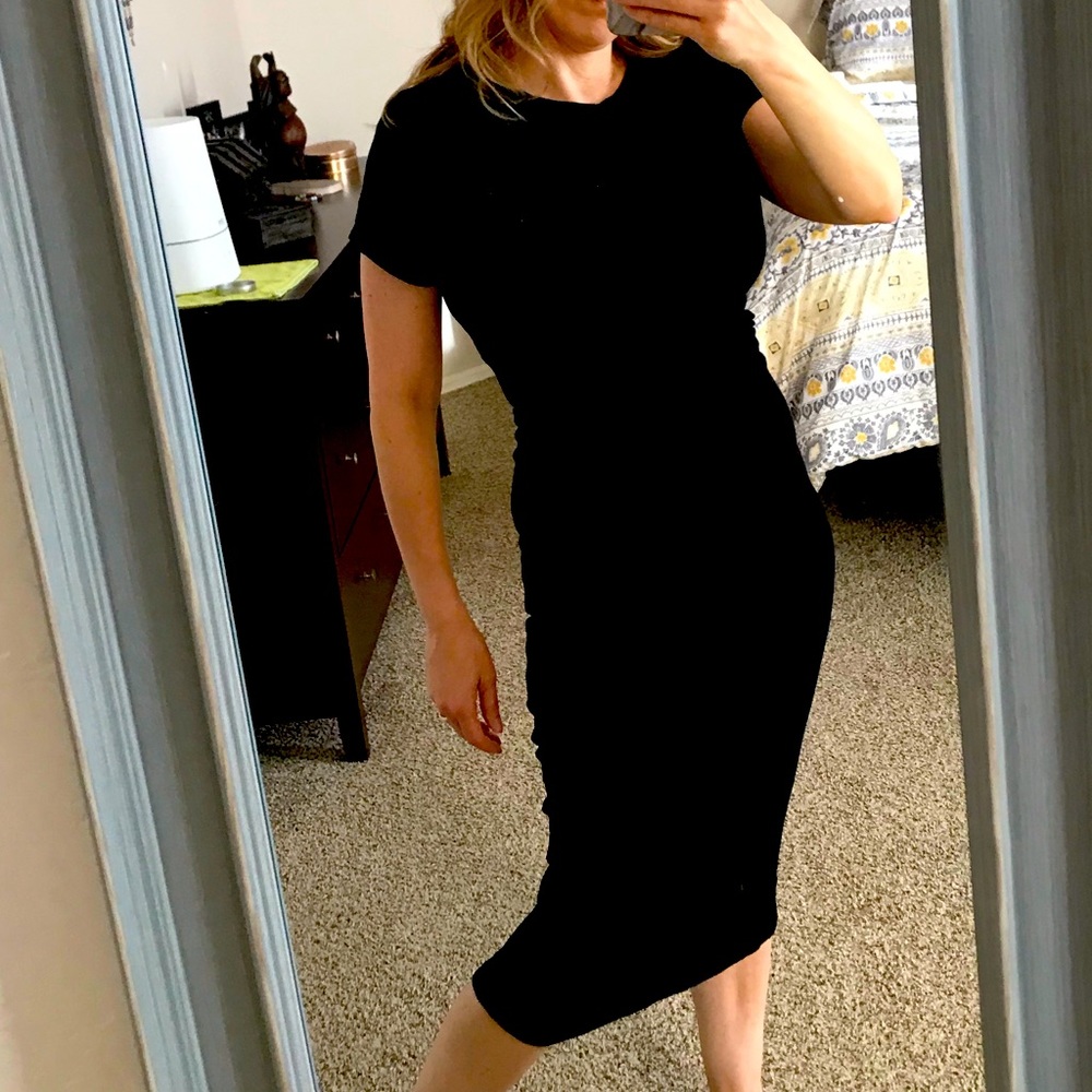 All Saints Paloma Jersey Dress in Black Size S